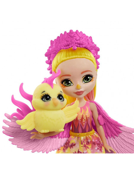 Papusa Enchantimals by Mattel Falon Phoenix cu figurina