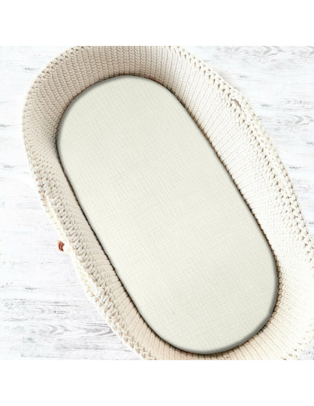 BN-6426972026383,Cearceaf cu elastic, MimiNu, Pentru landou, carucior si cosulet, Dimensiune 80x35 cm, Din muselina bumbac jerse