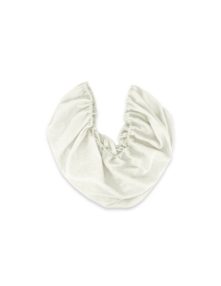 BN-6426972026406,Cearceaf cu elastic, MimiNu, Pentru patut 120X60 cm, Din muselina bumbac certificat Oeko Tex Standard 100, Crea