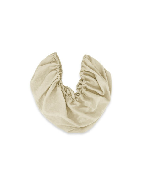 BN-6426972026413,Cearceaf cu elastic, MimiNu, Pentru patut 120X60 cm, Din muselina bumbac certificat Oeko Tex Standard 100, Warm