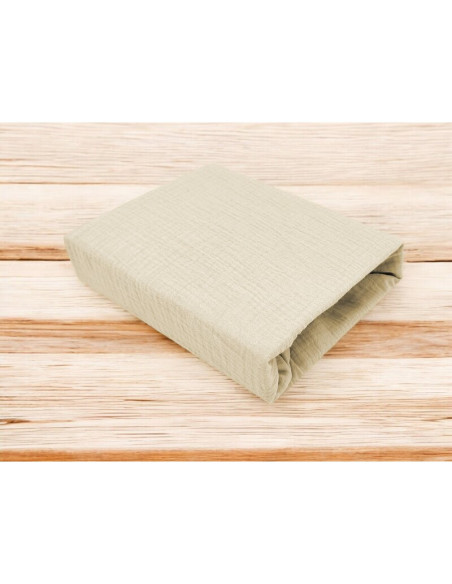 BN-6426972026482,Cearceaf cu elastic, MimiNu, Pentru patut 140X70 cm, Din muselina bumbac certificat Oeko Tex Standard 100, Warm