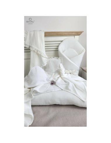 BN-6426972026505,Set paturica si perna, MimiNu, Cu fata de perna inclusa Din muselina bumbac certificat Oeko Tex Standard 100, P