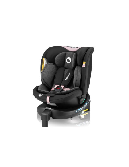 BN-LO-NAVY_I-SIZE_BLACK_PINK,Scaun auto, Lionelo, i-Size Navy, 0-36 Kg, 40-150 cm, Cu isofix si picior de fixare, Protectie late