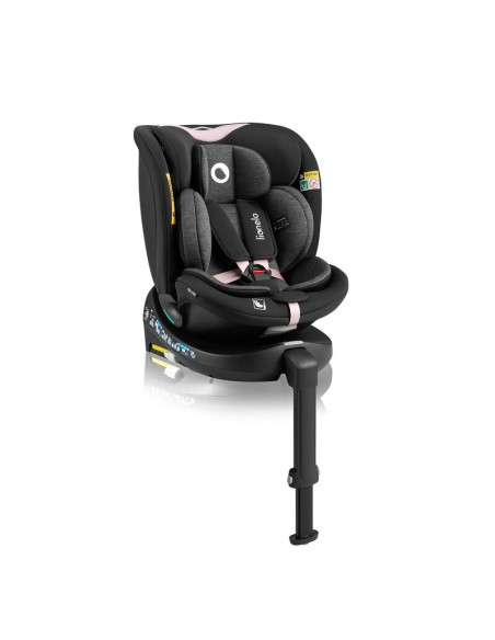 BN-LO-NAVY_I-SIZE_BLACK_PINK,Scaun auto, Lionelo, i-Size Navy, 0-36 Kg, 40-150 cm, Cu isofix si picior de fixare, Protectie late