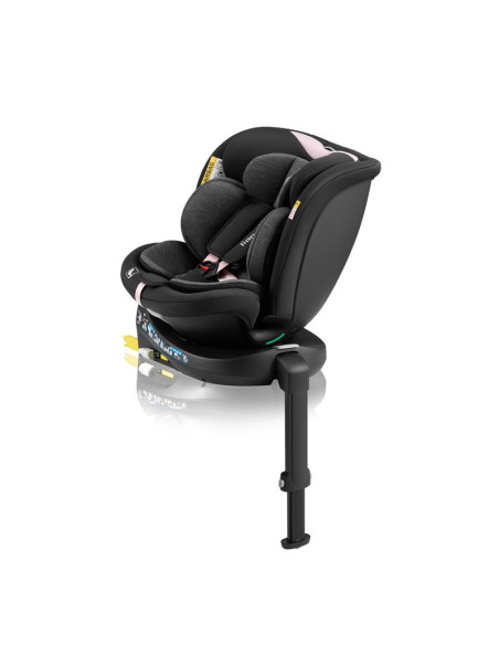 BN-LO-NAVY_I-SIZE_BLACK_PINK,Scaun auto, Lionelo, i-Size Navy, 0-36 Kg, 40-150 cm, Cu isofix si picior de fixare, Protectie late