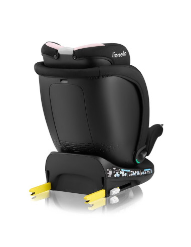 BN-LO-NAVY_I-SIZE_BLACK_PINK,Scaun auto, Lionelo, i-Size Navy, 0-36 Kg, 40-150 cm, Cu isofix si picior de fixare, Protectie late