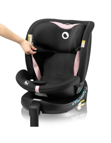 BN-LO-NAVY_I-SIZE_BLACK_PINK,Scaun auto, Lionelo, i-Size Navy, 0-36 Kg, 40-150 cm, Cu isofix si picior de fixare, Protectie late