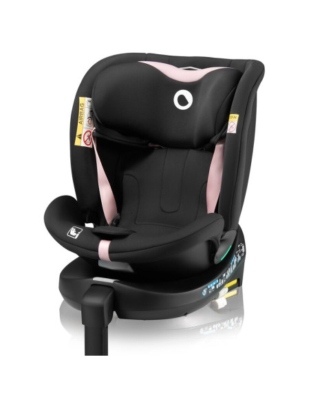 BN-LO-NAVY_I-SIZE_BLACK_PINK,Scaun auto, Lionelo, i-Size Navy, 0-36 Kg, 40-150 cm, Cu isofix si picior de fixare, Protectie late