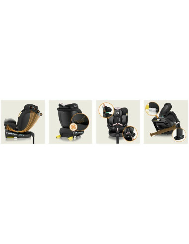 BN-LO-NAVY_I-SIZE_BLACK_PINK,Scaun auto, Lionelo, i-Size Navy, 0-36 Kg, 40-150 cm, Cu isofix si picior de fixare, Protectie late