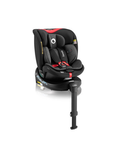 BN-LO-NAVY_I-SIZE_BLACK_RED,Scaun auto, Lionelo, i-Size Navy, 0-36 Kg, 40-150 cm, Cu isofix si picior de fixare, Protectie later