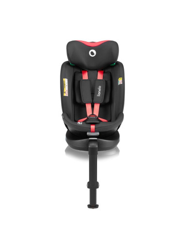 BN-LO-NAVY_I-SIZE_BLACK_RED,Scaun auto, Lionelo, i-Size Navy, 0-36 Kg, 40-150 cm, Cu isofix si picior de fixare, Protectie later