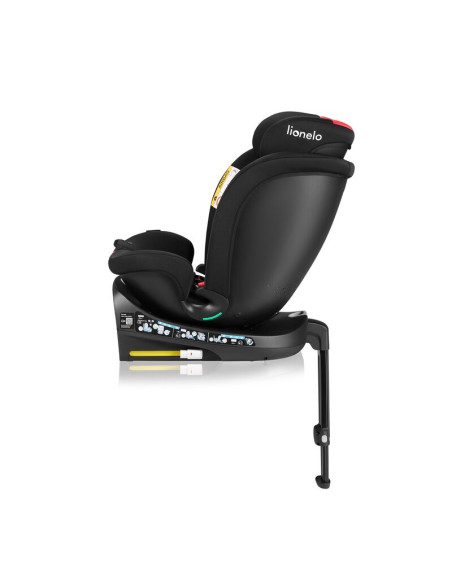 BN-LO-NAVY_I-SIZE_BLACK_RED,Scaun auto, Lionelo, i-Size Navy, 0-36 Kg, 40-150 cm, Cu isofix si picior de fixare, Protectie later