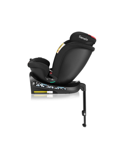 BN-LO-NAVY_I-SIZE_BLACK_RED,Scaun auto, Lionelo, i-Size Navy, 0-36 Kg, 40-150 cm, Cu isofix si picior de fixare, Protectie later