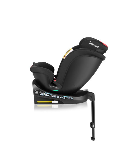 BN-LO-NAVY_I-SIZE_BLACK_RED,Scaun auto, Lionelo, i-Size Navy, 0-36 Kg, 40-150 cm, Cu isofix si picior de fixare, Protectie later