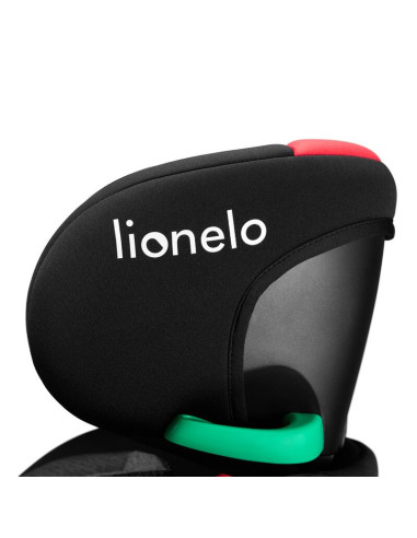 BN-LO-NAVY_I-SIZE_BLACK_RED,Scaun auto, Lionelo, i-Size Navy, 0-36 Kg, 40-150 cm, Cu isofix si picior de fixare, Protectie later