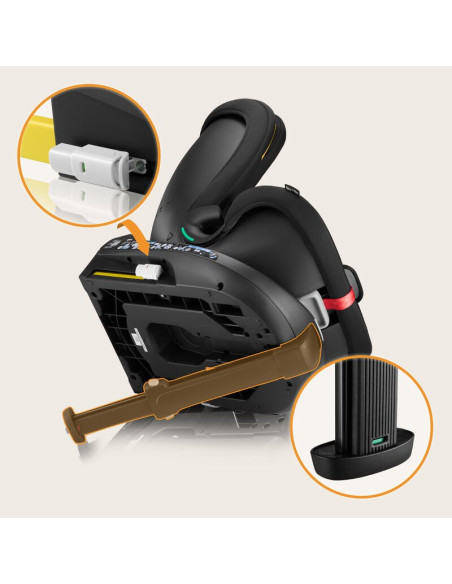 BN-LO-NAVY_I-SIZE_BLACK_RED,Scaun auto, Lionelo, i-Size Navy, 0-36 Kg, 40-150 cm, Cu isofix si picior de fixare, Protectie later