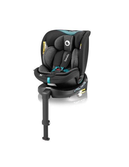 BN-LO-NAVY_I-SIZE_BLACK_TURQUOISE,Scaun auto, Lionelo, i-Size Navy, 0-36 Kg, 40-150 cm, Cu isofix si picior de fixare, Protectie