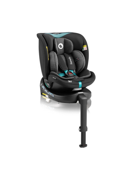 BN-LO-NAVY_I-SIZE_BLACK_TURQUOISE,Scaun auto, Lionelo, i-Size Navy, 0-36 Kg, 40-150 cm, Cu isofix si picior de fixare, Protectie