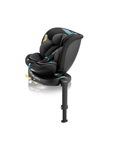 BN-LO-NAVY_I-SIZE_BLACK_TURQUOISE,Scaun auto, Lionelo, i-Size Navy, 0-36 Kg, 40-150 cm, Cu isofix si picior de fixare, Protectie