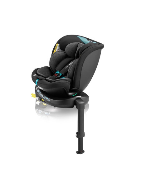 BN-LO-NAVY_I-SIZE_BLACK_TURQUOISE,Scaun auto, Lionelo, i-Size Navy, 0-36 Kg, 40-150 cm, Cu isofix si picior de fixare, Protectie