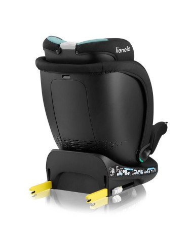 BN-LO-NAVY_I-SIZE_BLACK_TURQUOISE,Scaun auto, Lionelo, i-Size Navy, 0-36 Kg, 40-150 cm, Cu isofix si picior de fixare, Protectie