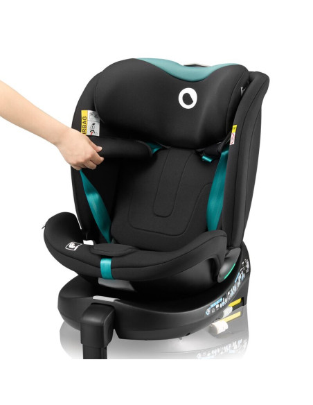 BN-LO-NAVY_I-SIZE_BLACK_TURQUOISE,Scaun auto, Lionelo, i-Size Navy, 0-36 Kg, 40-150 cm, Cu isofix si picior de fixare, Protectie