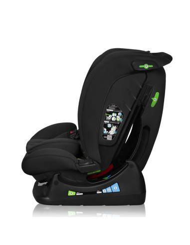 BN-LO-IZZY_I-SIZE_BLACK_CARBON,Scaun auto, Lionelo, i-Size Izzy, 0-36 Kg, 40-150 cm, Instalare cu centurile masinii, Protectie l
