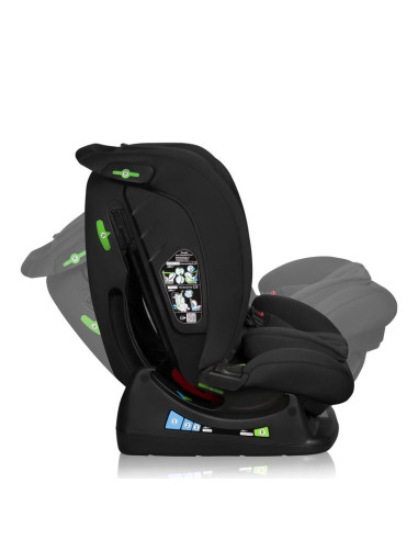 BN-LO-IZZY_I-SIZE_BLACK_CARBON,Scaun auto, Lionelo, i-Size Izzy, 0-36 Kg, 40-150 cm, Instalare cu centurile masinii, Protectie l