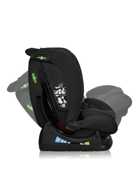 BN-LO-IZZY_I-SIZE_BLACK_CARBON,Scaun auto, Lionelo, i-Size Izzy, 0-36 Kg, 40-150 cm, Instalare cu centurile masinii, Protectie l