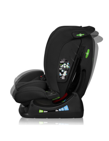 BN-LO-IZZY_I-SIZE_BLACK_CARBON,Scaun auto, Lionelo, i-Size Izzy, 0-36 Kg, 40-150 cm, Instalare cu centurile masinii, Protectie l