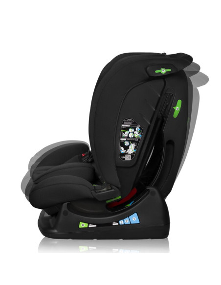 BN-LO-IZZY_I-SIZE_BLACK_CARBON,Scaun auto, Lionelo, i-Size Izzy, 0-36 Kg, 40-150 cm, Instalare cu centurile masinii, Protectie l