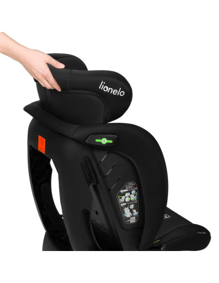 BN-LO-IZZY_I-SIZE_BLACK_CARBON,Scaun auto, Lionelo, i-Size Izzy, 0-36 Kg, 40-150 cm, Instalare cu centurile masinii, Protectie l