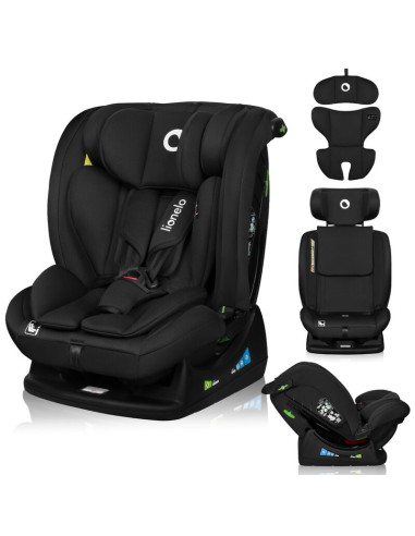 BN-LO-IZZY_I-SIZE_BLACK_CARBON,Scaun auto, Lionelo, i-Size Izzy, 0-36 Kg, 40-150 cm, Instalare cu centurile masinii, Protectie l