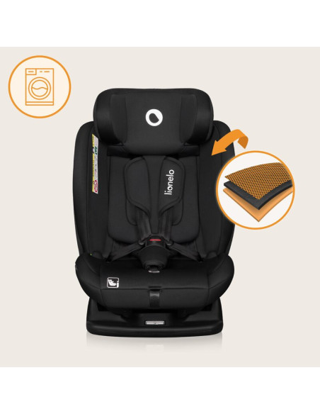 BN-LO-IZZY_I-SIZE_BLACK_CARBON,Scaun auto, Lionelo, i-Size Izzy, 0-36 Kg, 40-150 cm, Instalare cu centurile masinii, Protectie l