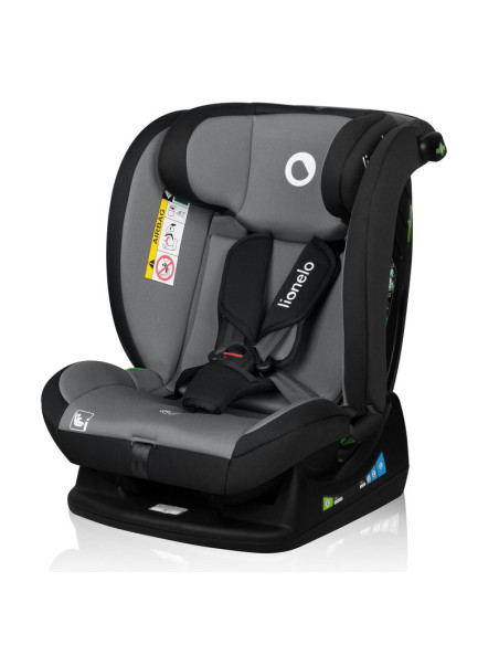 BN-LO-IZZY_I-SIZE_BLACK_GREY,Scaun auto, Lionelo, i-Size Izzy, 0-36 Kg, 40-150 cm, Instalare cu centurile masinii, Protectie lat