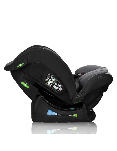 BN-LO-IZZY_I-SIZE_BLACK_GREY,Scaun auto, Lionelo, i-Size Izzy, 0-36 Kg, 40-150 cm, Instalare cu centurile masinii, Protectie lat