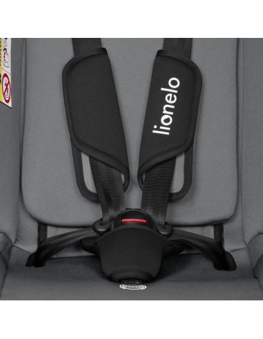 BN-LO-IZZY_I-SIZE_BLACK_GREY,Scaun auto, Lionelo, i-Size Izzy, 0-36 Kg, 40-150 cm, Instalare cu centurile masinii, Protectie lat