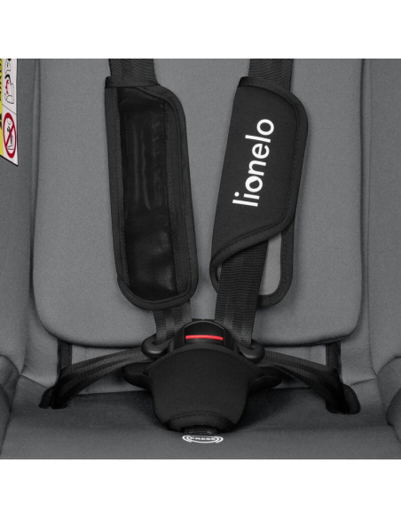 BN-LO-IZZY_I-SIZE_BLACK_GREY,Scaun auto, Lionelo, i-Size Izzy, 0-36 Kg, 40-150 cm, Instalare cu centurile masinii, Protectie lat