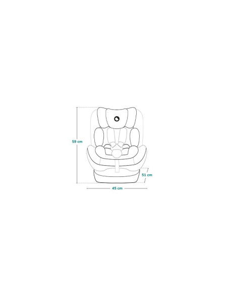 BN-LO-IZZY_I-SIZE_BLACK_GREY,Scaun auto, Lionelo, i-Size Izzy, 0-36 Kg, 40-150 cm, Instalare cu centurile masinii, Protectie lat