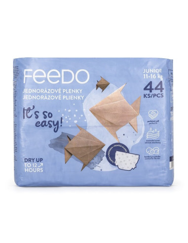 BN-252210,Set 44 scutece, Feedo, Junior, De unica folosinta, Pentru 11-16 kg, 0 luni+