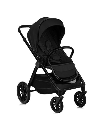 BN-LO-LAYLA_2IN1_BLACK_ONYX,Carucior 2 in 1, Lionelo, Layla, Pana la 22 kg, Cadru aluminiu, Cu landou intarit si salteluta din s