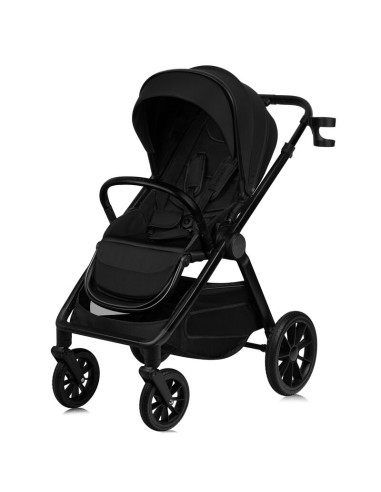 BN-LO-LAYLA_2IN1_BLACK_ONYX,Carucior 2 in 1, Lionelo, Layla, Pana la 22 kg, Cadru aluminiu, Cu landou intarit si salteluta din s