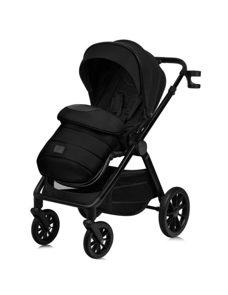 BN-LO-LAYLA_2IN1_BLACK_ONYX,Carucior 2 in 1, Lionelo, Layla, Pana la 22 kg, Cadru aluminiu, Cu landou intarit si salteluta din s