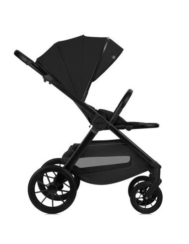 BN-LO-LAYLA_2IN1_BLACK_ONYX,Carucior 2 in 1, Lionelo, Layla, Pana la 22 kg, Cadru aluminiu, Cu landou intarit si salteluta din s