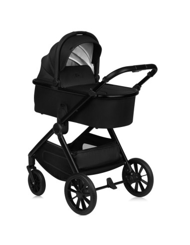 BN-LO-LAYLA_2IN1_BLACK_ONYX,Carucior 2 in 1, Lionelo, Layla, Pana la 22 kg, Cadru aluminiu, Cu landou intarit si salteluta din s