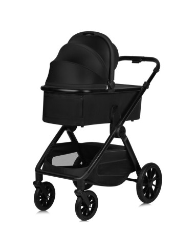 BN-LO-LAYLA_2IN1_BLACK_ONYX,Carucior 2 in 1, Lionelo, Layla, Pana la 22 kg, Cadru aluminiu, Cu landou intarit si salteluta din s