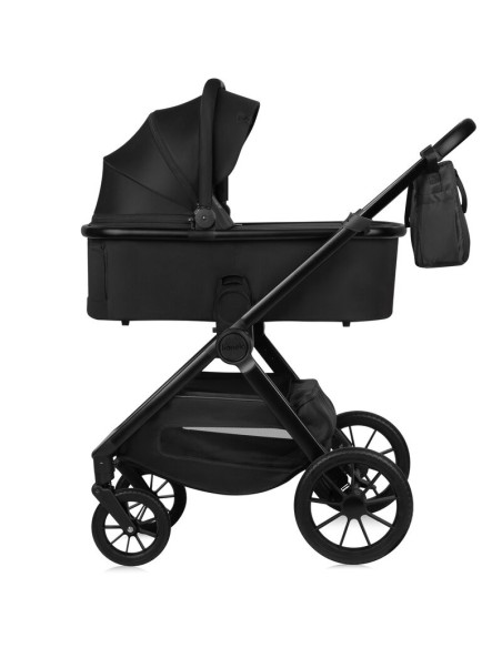 BN-LO-LAYLA_2IN1_BLACK_ONYX,Carucior 2 in 1, Lionelo, Layla, Pana la 22 kg, Cadru aluminiu, Cu landou intarit si salteluta din s