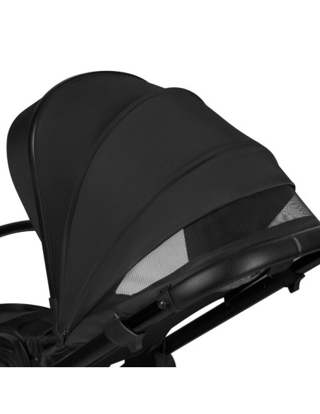 BN-LO-LAYLA_2IN1_BLACK_ONYX,Carucior 2 in 1, Lionelo, Layla, Pana la 22 kg, Cadru aluminiu, Cu landou intarit si salteluta din s