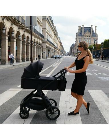 BN-LO-LAYLA_2IN1_BLACK_ONYX,Carucior 2 in 1, Lionelo, Layla, Pana la 22 kg, Cadru aluminiu, Cu landou intarit si salteluta din s