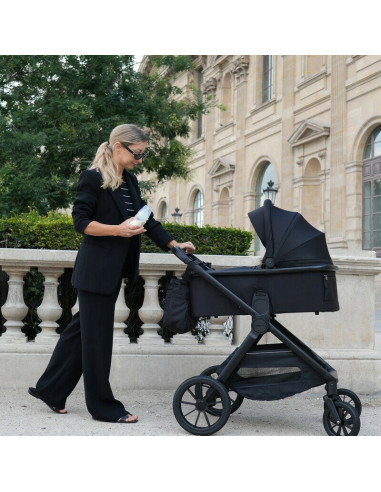 BN-LO-LAYLA_2IN1_BLACK_ONYX,Carucior 2 in 1, Lionelo, Layla, Pana la 22 kg, Cadru aluminiu, Cu landou intarit si salteluta din s